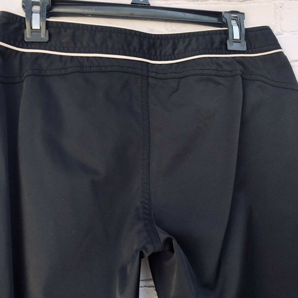 Mexx Black Pants Beige Trim Straight Leg Size 6 - Picture 9 of 9